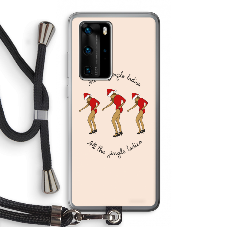 Jingle Ladies: Huawei P40 Pro Transparant Hoesje met koord
