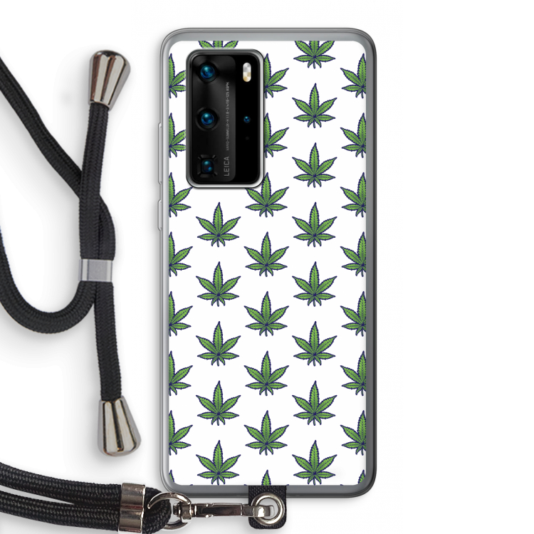 Weed: Huawei P40 Pro Transparant Hoesje met koord
