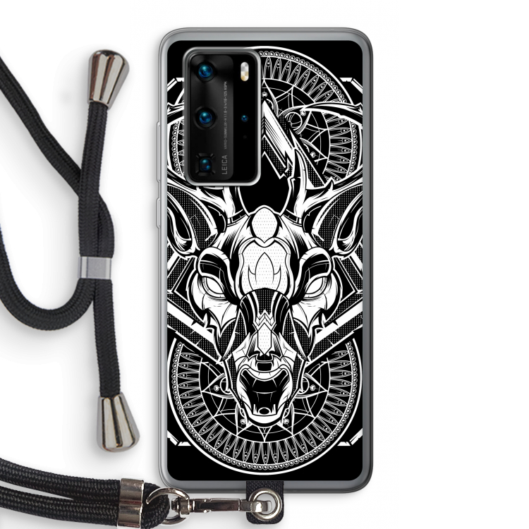 Oh Deer: Huawei P40 Pro Transparant Hoesje met koord