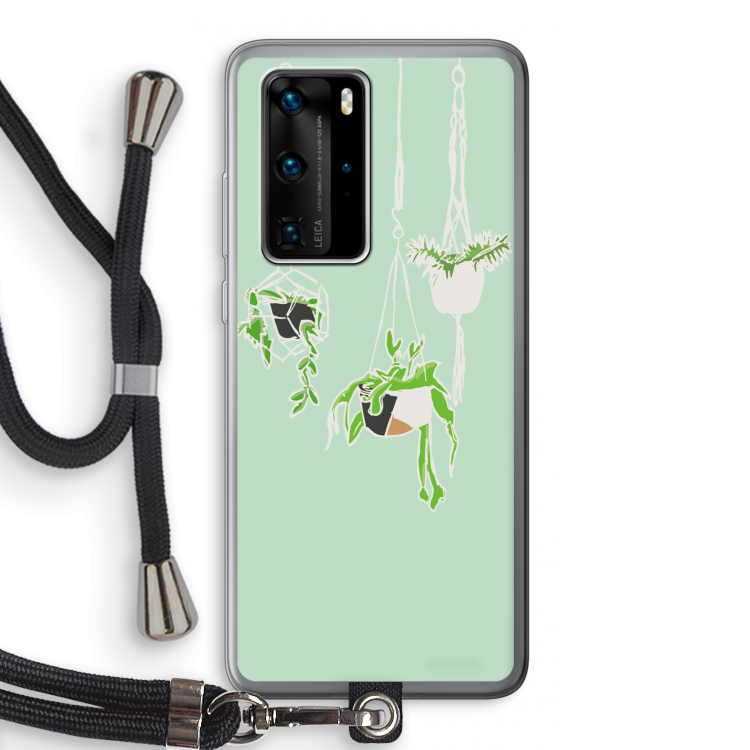 Hang In There: Huawei P40 Pro Transparant Hoesje met koord