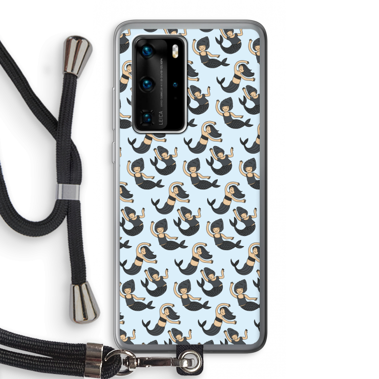 Zeemeermin: Huawei P40 Pro Transparant Hoesje met koord