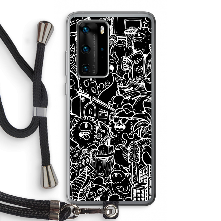 Vexx Black City : Huawei P40 Pro Transparant Hoesje met koord