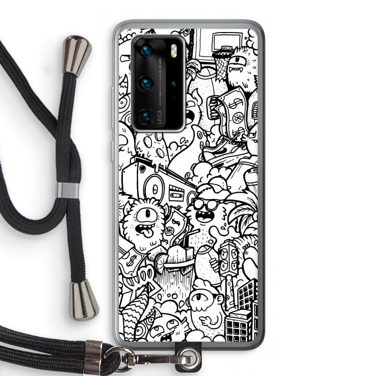 Vexx City #2: Huawei P40 Pro Transparant Hoesje met koord