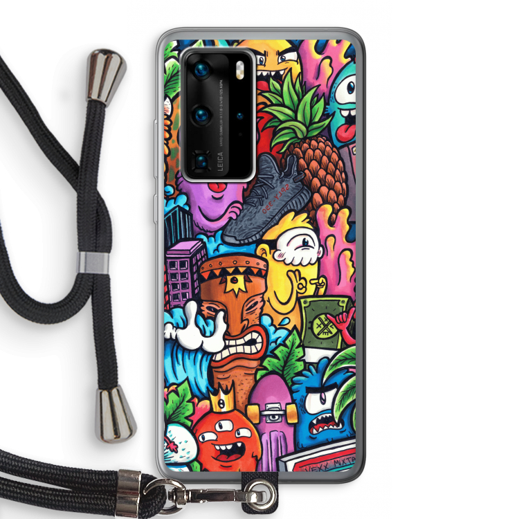 Vexx Mixtape: Huawei P40 Pro Transparant Hoesje met koord