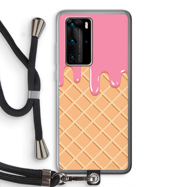 Ice cream: Huawei P40 Pro Transparant Hoesje met koord