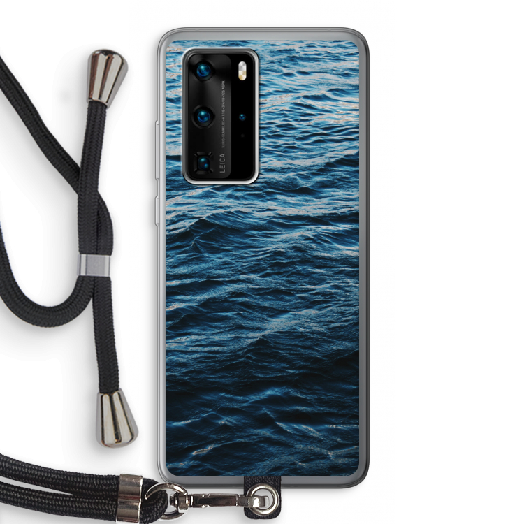 Oceaan: Huawei P40 Pro Transparant Hoesje met koord