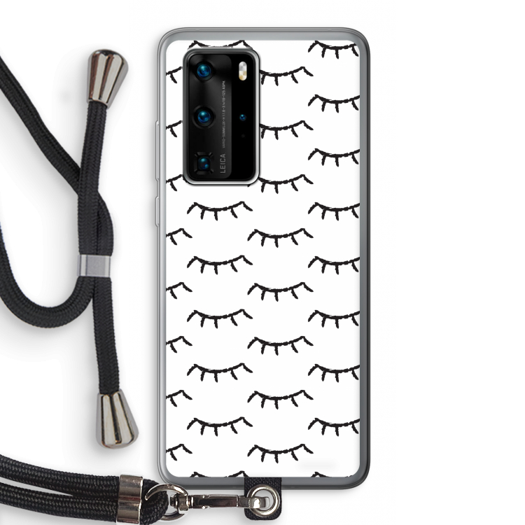 Wimpers: Huawei P40 Pro Transparant Hoesje met koord