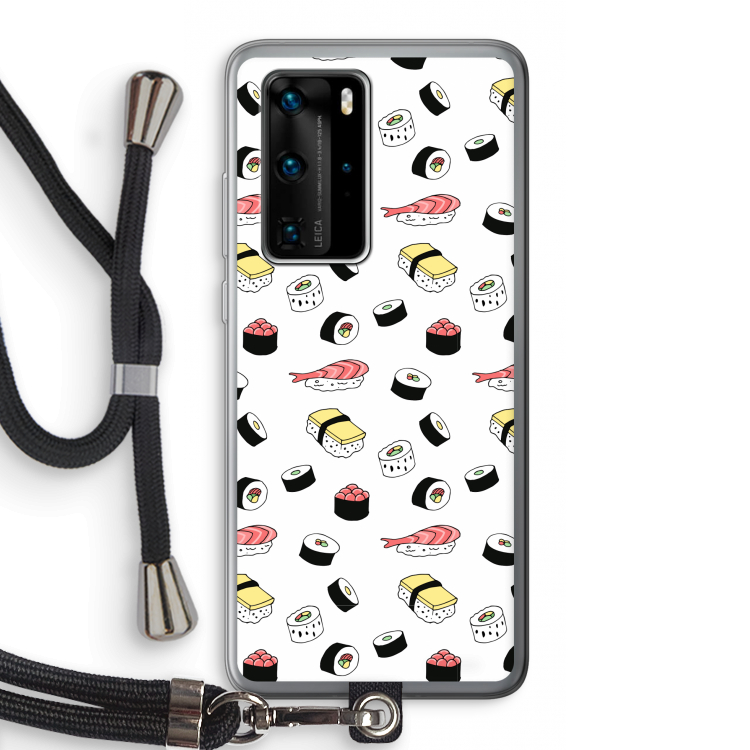 Sushi time: Huawei P40 Pro Transparant Hoesje met koord