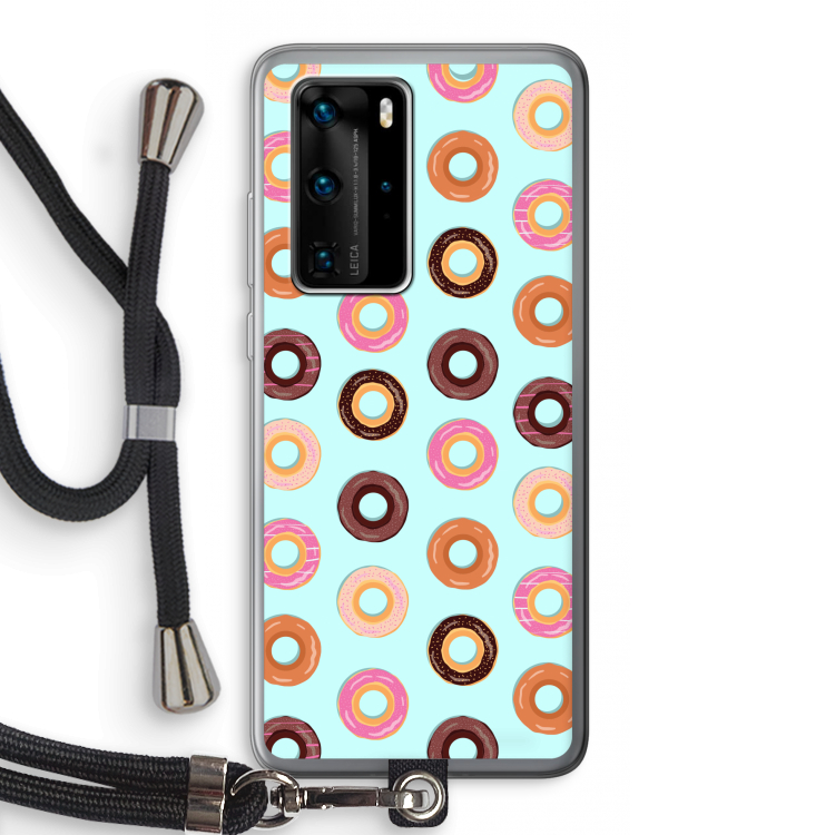 Donuts: Huawei P40 Pro Transparant Hoesje met koord