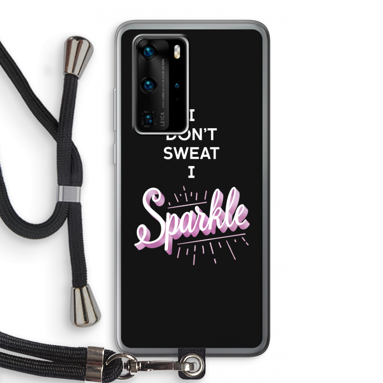 Sparkle quote: Huawei P40 Pro Transparant Hoesje met koord