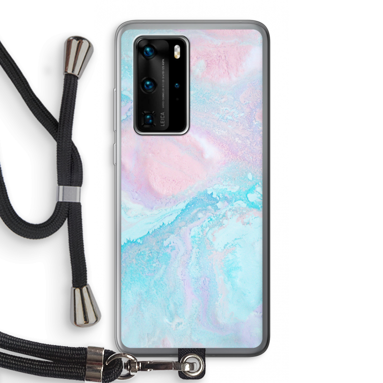Fantasie pastel: Huawei P40 Pro Transparant Hoesje met koord
