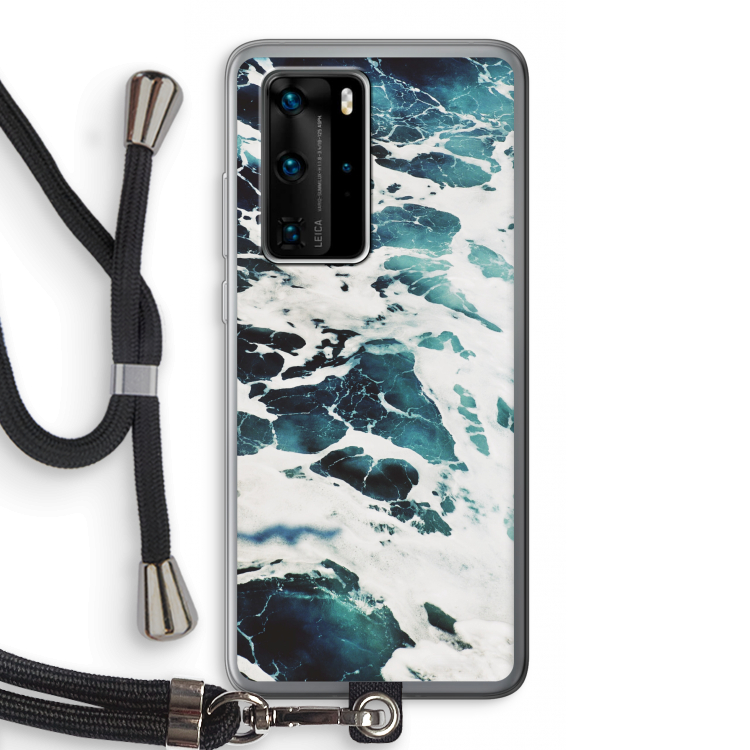 Golven: Huawei P40 Pro Transparant Hoesje met koord