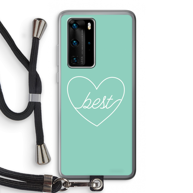 Best heart pastel: Huawei P40 Pro Transparant Hoesje met koord