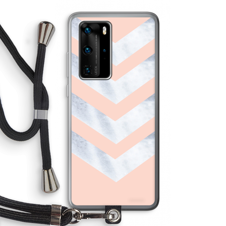 Marmeren pijlen: Huawei P40 Pro Transparant Hoesje met koord