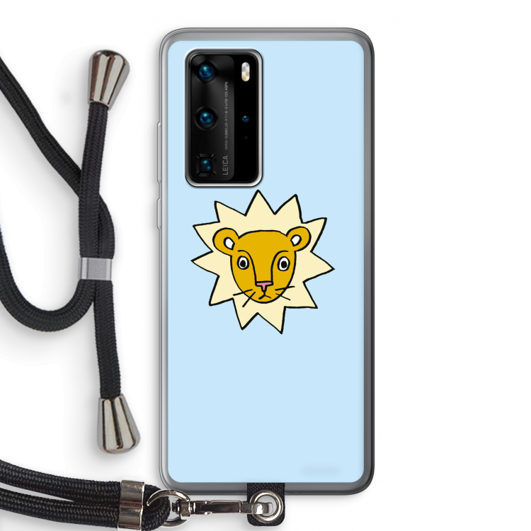 Kleine leeuw: Huawei P40 Pro Transparant Hoesje met koord