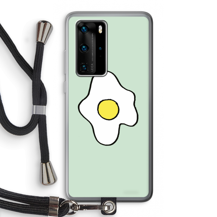 Spiegelei: Huawei P40 Pro Transparant Hoesje met koord