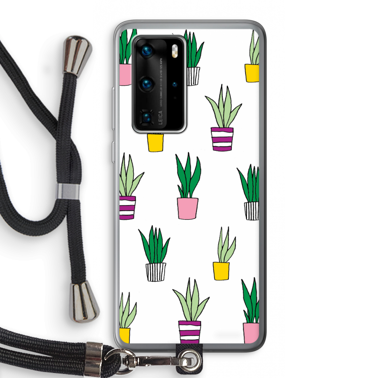 Sanseveria: Huawei P40 Pro Transparant Hoesje met koord