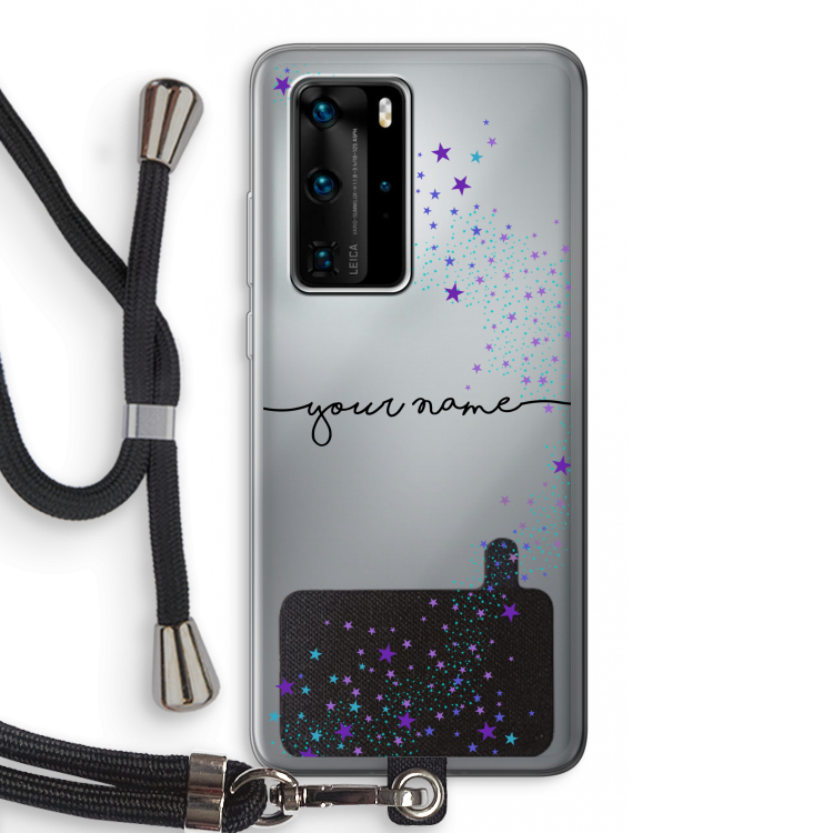 Sterren: Huawei P40 Pro Transparant Hoesje met koord