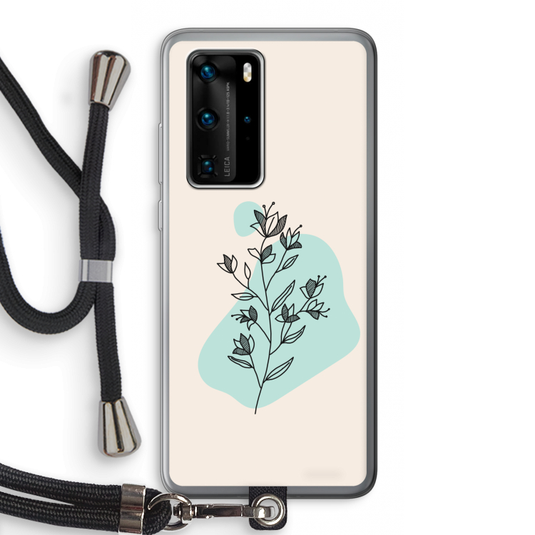 Violets are blue: Huawei P40 Pro Transparant Hoesje met koord