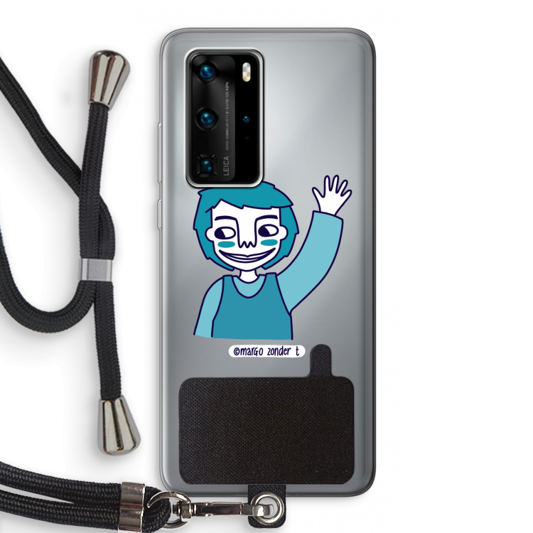 Zwaai: Huawei P40 Pro Transparant Hoesje met koord