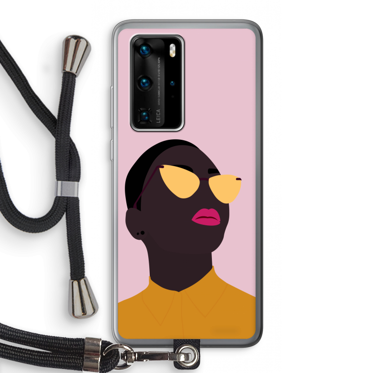 Yellow glasses: Huawei P40 Pro Transparant Hoesje met koord