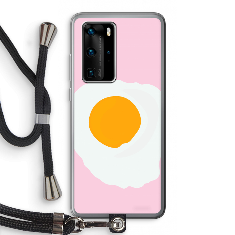 Sunny side up: Huawei P40 Pro Transparant Hoesje met koord