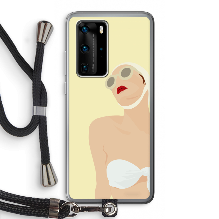 Summer: Huawei P40 Pro Transparant Hoesje met koord