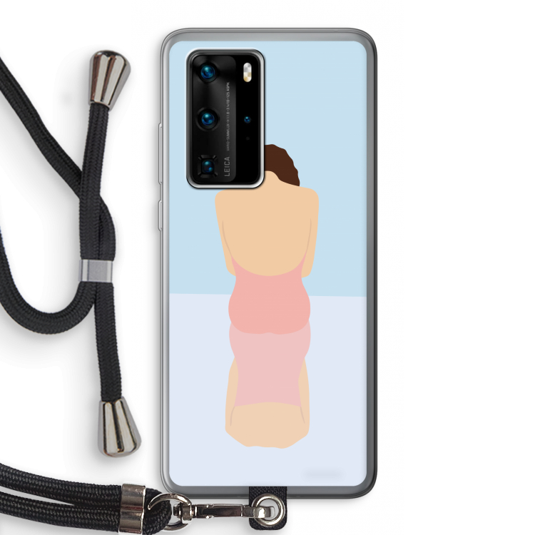Mirror: Huawei P40 Pro Transparant Hoesje met koord
