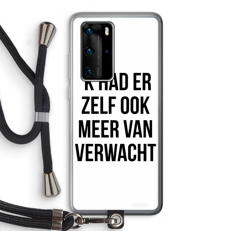 Meer verwacht: Huawei P40 Pro Transparant Hoesje met koord