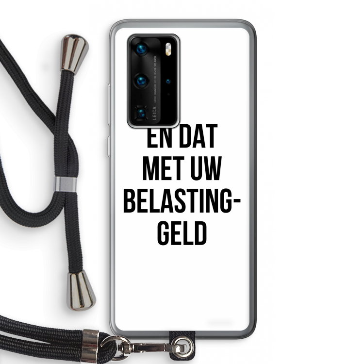 Belastinggeld: Huawei P40 Pro Transparant Hoesje met koord