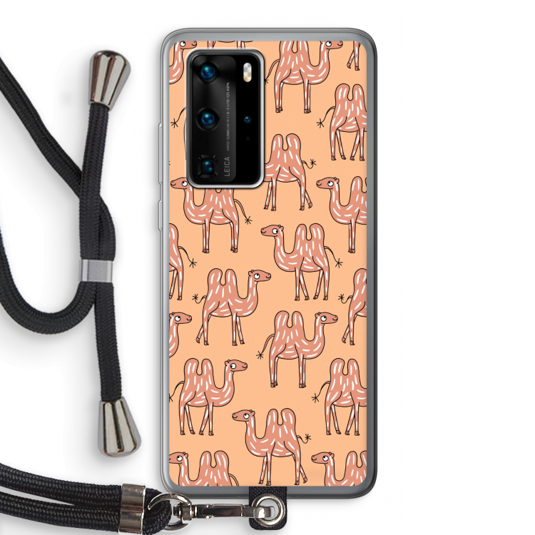 Kameel: Huawei P40 Pro Transparant Hoesje met koord