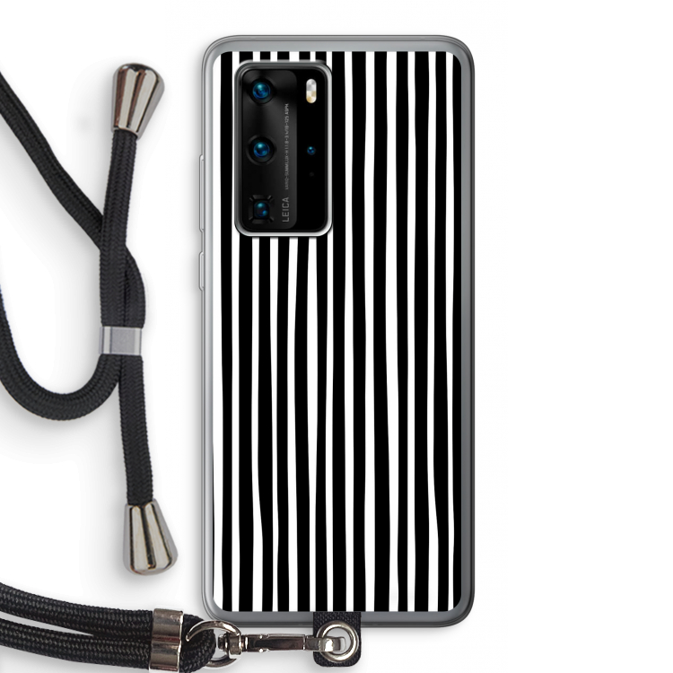 Stripes: Huawei P40 Pro Transparant Hoesje met koord