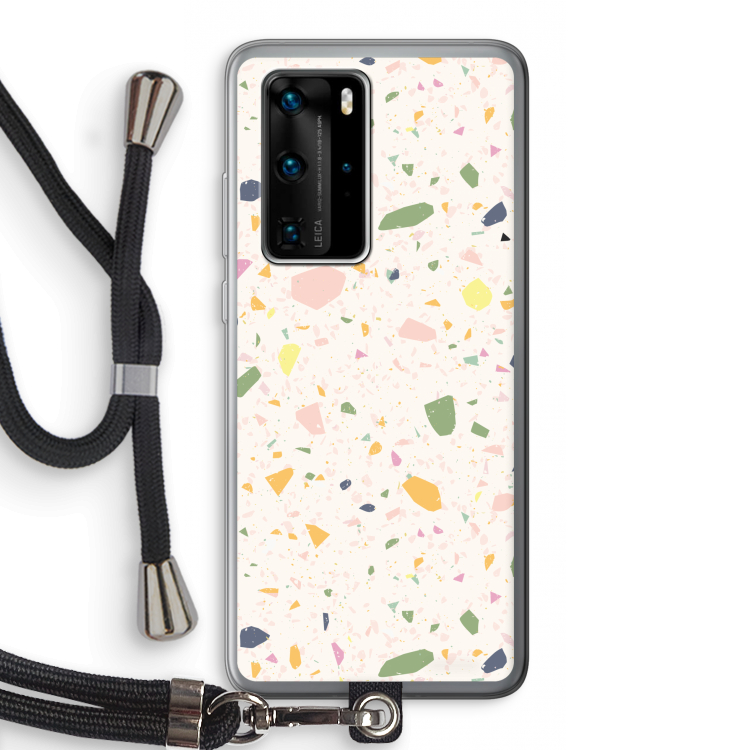Terrazzo N°21: Huawei P40 Pro Transparant Hoesje met koord