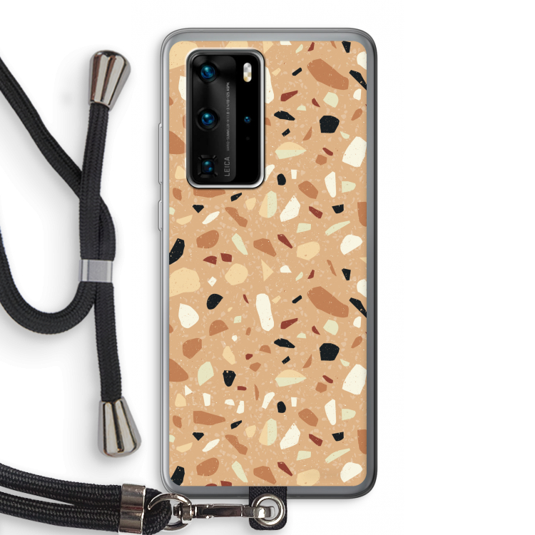 Terrazzo N°17: Huawei P40 Pro Transparant Hoesje met koord