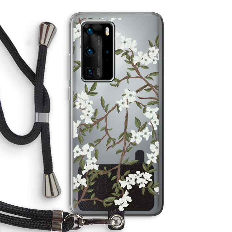 Blossoming spring: Huawei P40 Pro Transparant Hoesje met koord