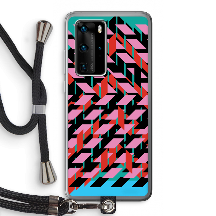 Skew Blush 2: Huawei P40 Pro Transparant Hoesje met koord