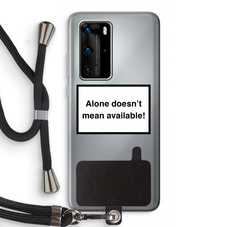 Alone: Huawei P40 Pro Transparant Hoesje met koord