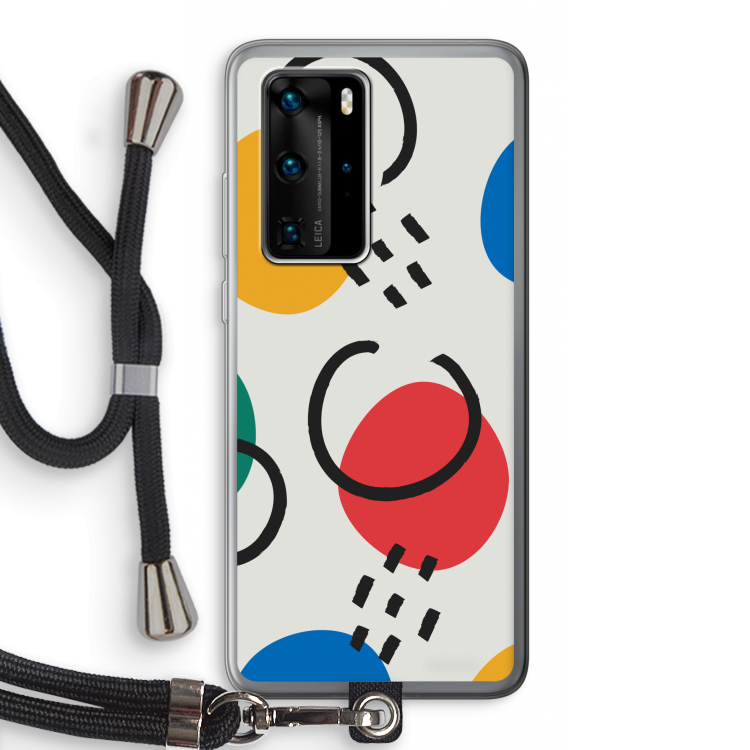 Illustratieve pop 3: Huawei P40 Pro Transparant Hoesje met koord