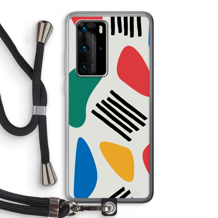 Illustratieve pop 1: Huawei P40 Pro Transparant Hoesje met koord