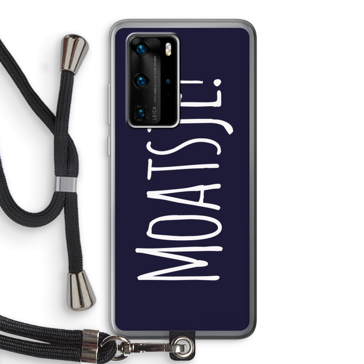 Moatsje!: Huawei P40 Pro Transparant Hoesje met koord
