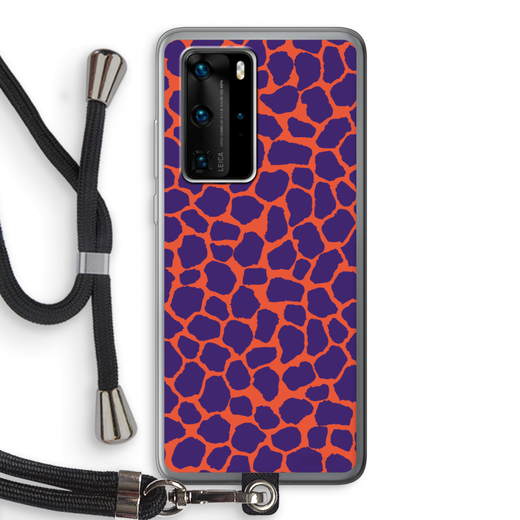 Purple Giraffe: Huawei P40 Pro Transparant Hoesje met koord