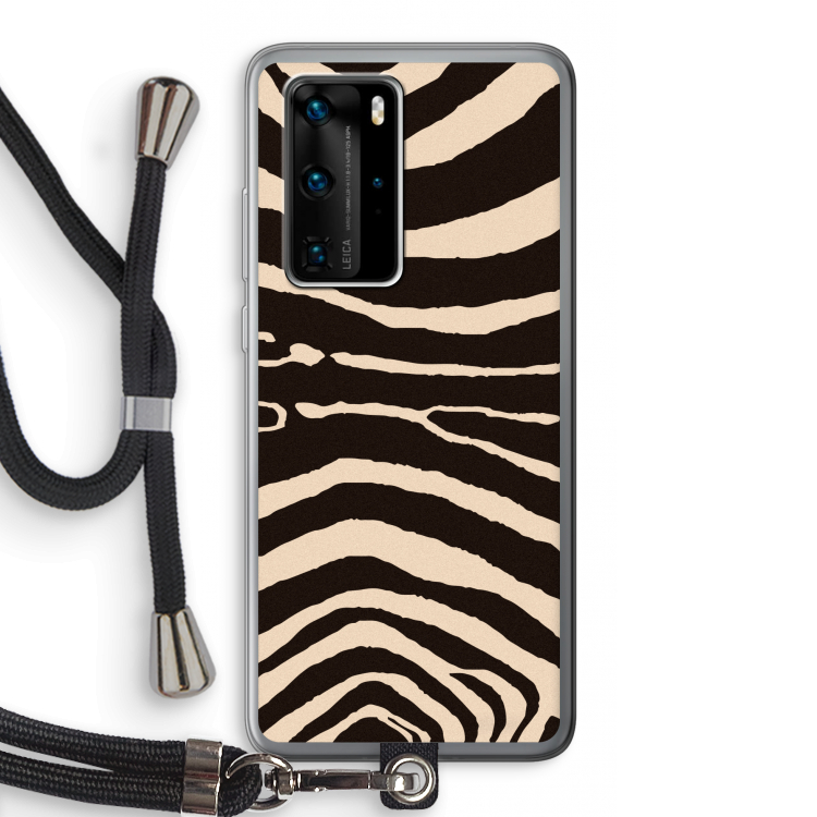 Arizona Zebra: Huawei P40 Pro Transparant Hoesje met koord