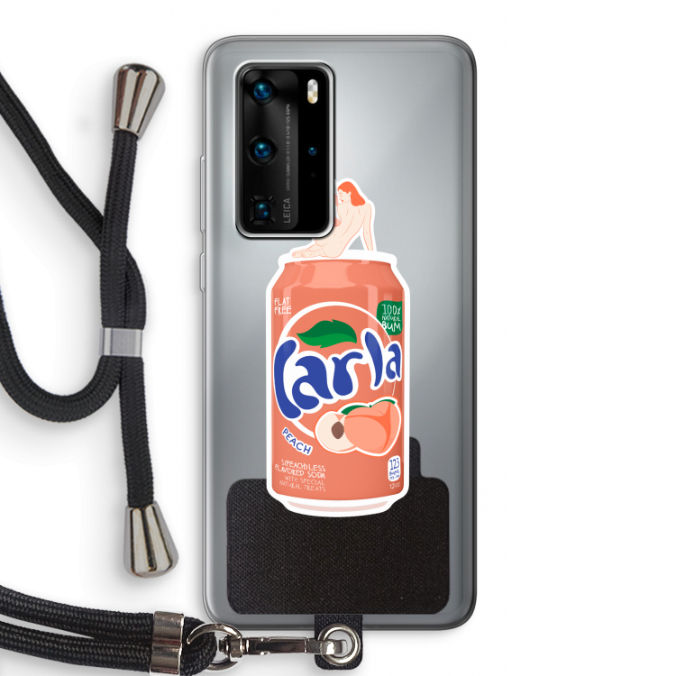 S(peach)less: Huawei P40 Pro Transparant Hoesje met koord