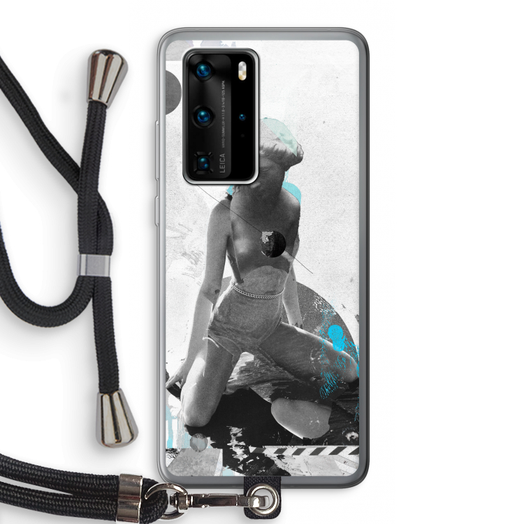 I will not feel a thing: Huawei P40 Pro Transparant Hoesje met koord