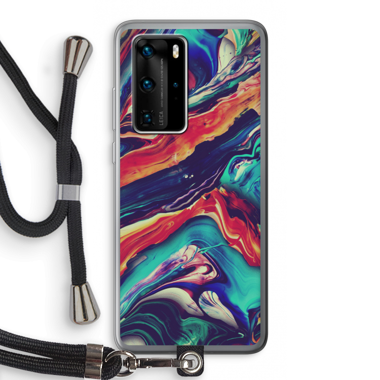 Chameleon Sun: Huawei P40 Pro Transparant Hoesje met koord