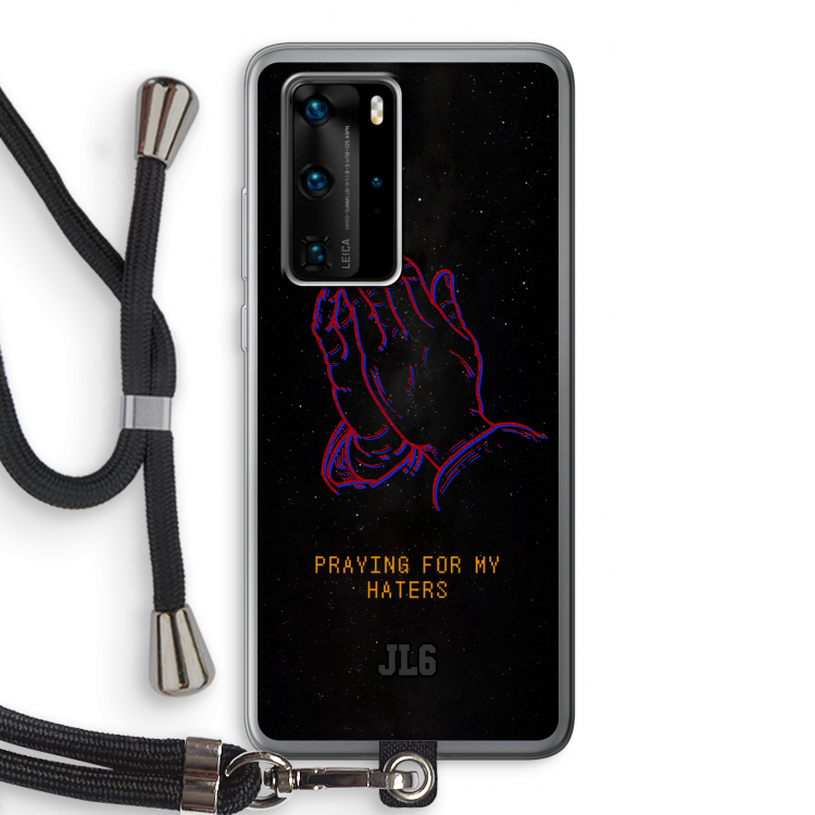 Praying For My Haters: Huawei P40 Pro Transparant Hoesje met koord