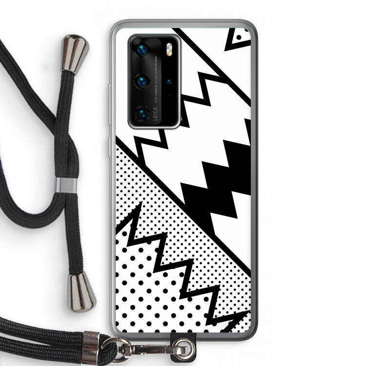 Pop Art #5: Huawei P40 Pro Transparant Hoesje met koord
