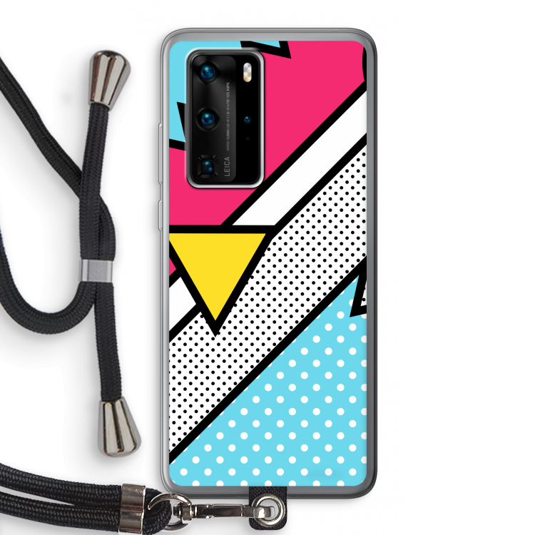 Pop Art #3: Huawei P40 Pro Transparant Hoesje met koord