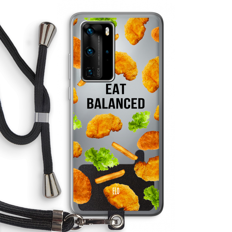 Eat Balanced: Huawei P40 Pro Transparant Hoesje met koord