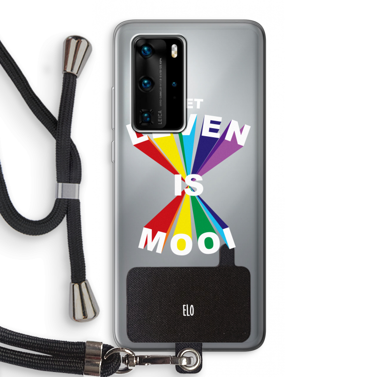 Het Leven Is Mooi: Huawei P40 Pro Transparant Hoesje met koord